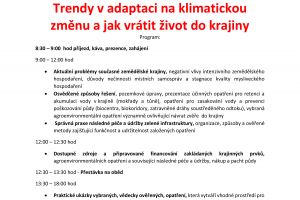 Letní akademie na téma Trendy v adaptaci na klimatickou změnu